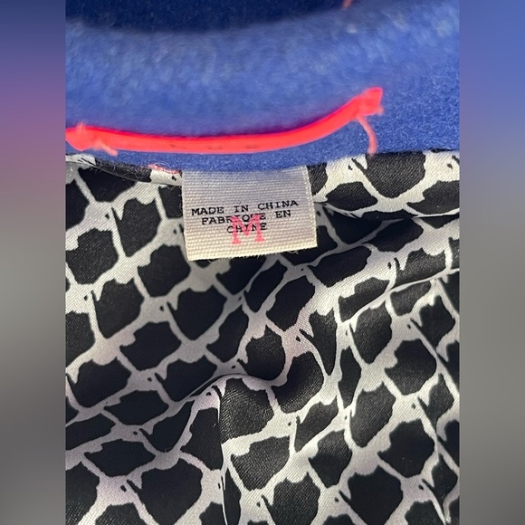 Lux Blue Pea Coat Asymmetrical Design Tailored Fit - Picture 4 of 16